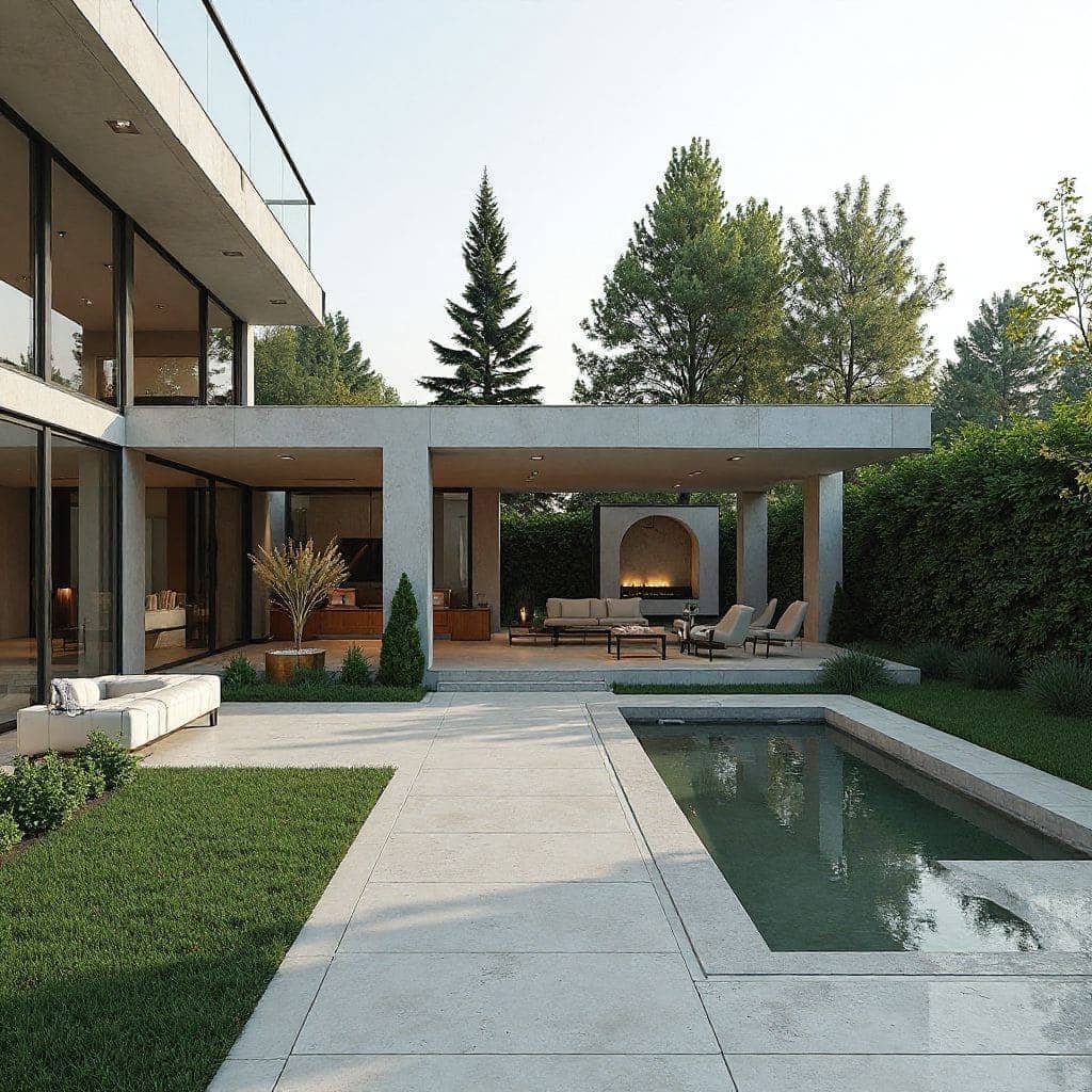 Grădină modernă rezidențială